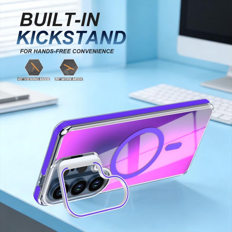 For Samsung Galaxy S26 Ultra 5G Vibrant Chameleon Lens Kickstand Magnetic Phone Case