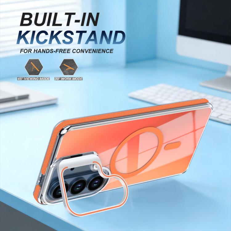 For Samsung Galaxy S26 5G Vibrant Chameleon Lens Kickstand Magnetic Phone Case