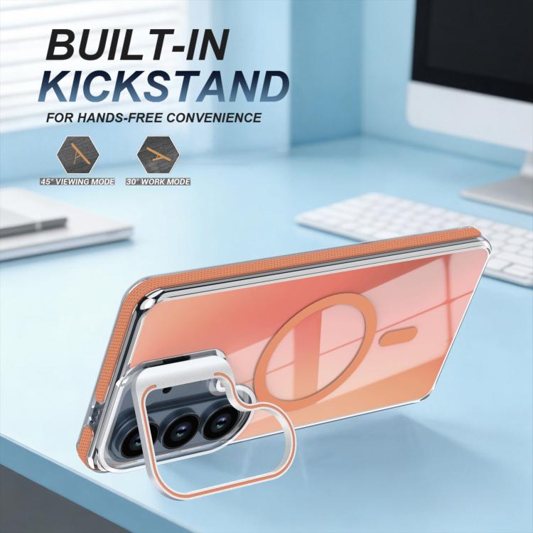 For Samsung Galaxy S26 5G Vibrant Chameleon Lens Kickstand Magnetic Phone Case