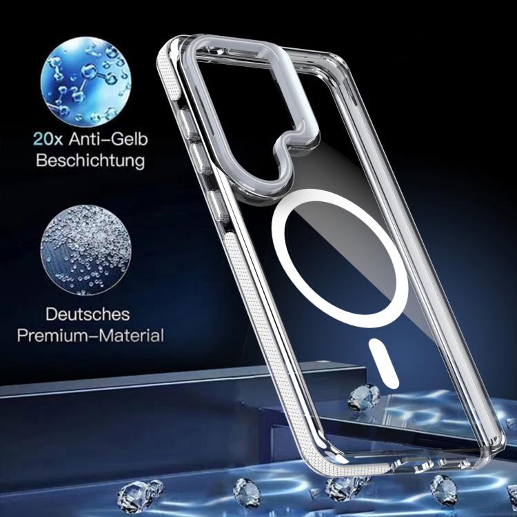 For Samsung Galaxy S26 5G Vibrant Transparent Lens Kickstand Magnetic Phone Case