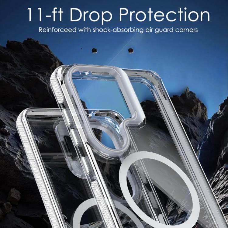 For Samsung Galaxy S26 5G Vibrant Transparent Lens Kickstand Magnetic Phone Case