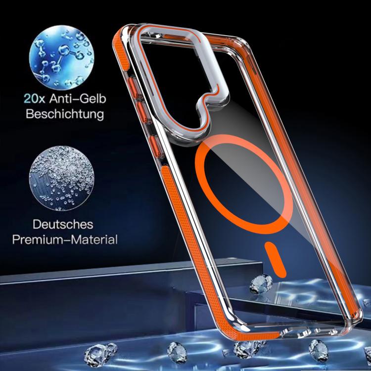 For Samsung Galaxy S26 5G Vibrant Transparent Lens Kickstand Magnetic Phone Case