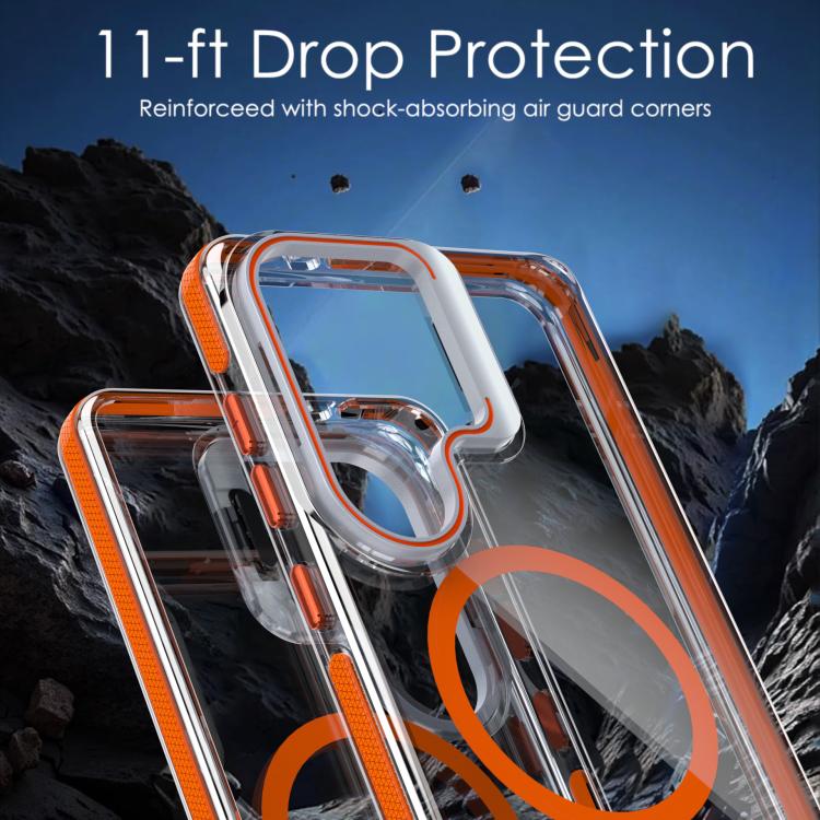 For Samsung Galaxy S26 5G Vibrant Transparent Lens Kickstand Magnetic Phone Case