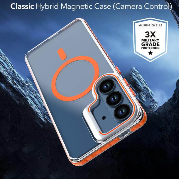 For Samsung Galaxy S26 5G Vibrant Transparent Lens Kickstand Magnetic Phone Case