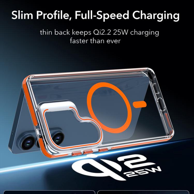 For Samsung Galaxy S26 5G Vibrant Transparent Lens Kickstand Magnetic Phone Case