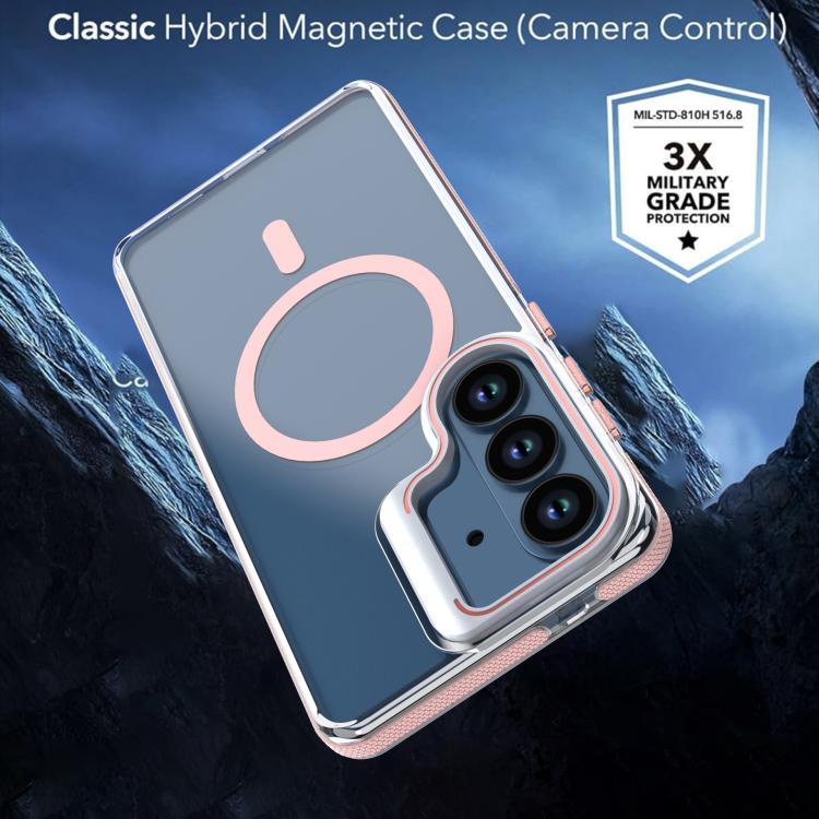 For Samsung Galaxy S26 5G Vibrant Transparent Lens Kickstand Magnetic Phone Case