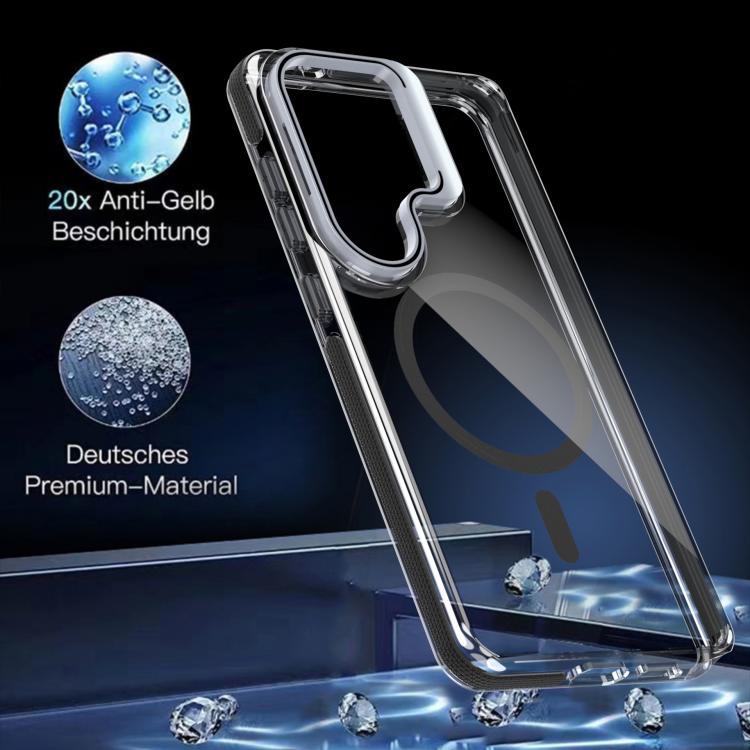 For Samsung Galaxy S26 5G Vibrant Transparent Lens Kickstand Magnetic Phone Case