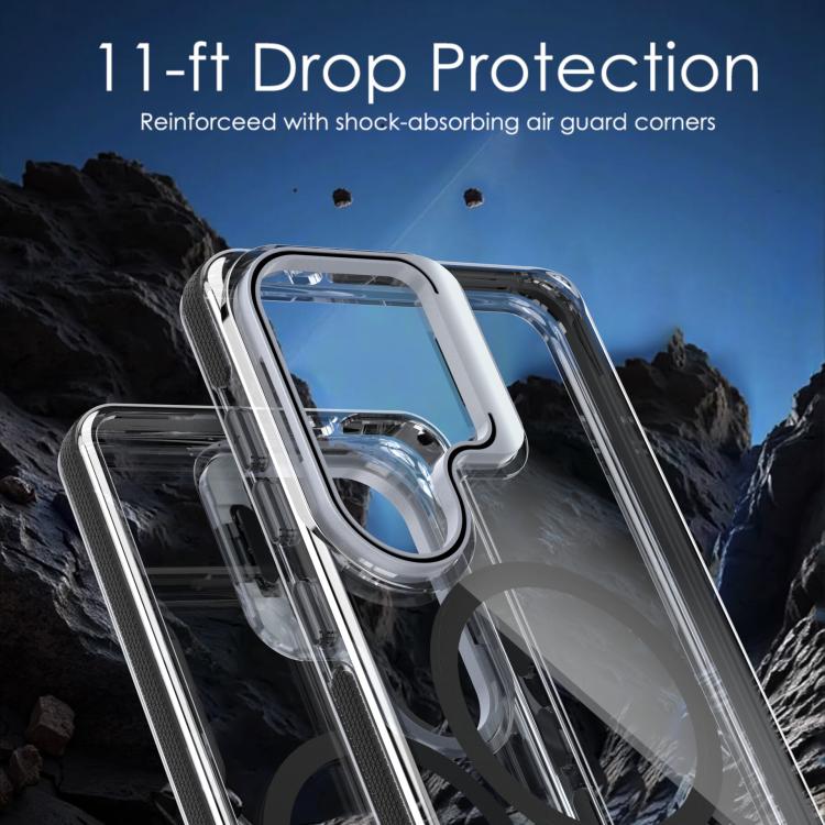For Samsung Galaxy S26 5G Vibrant Transparent Lens Kickstand Magnetic Phone Case