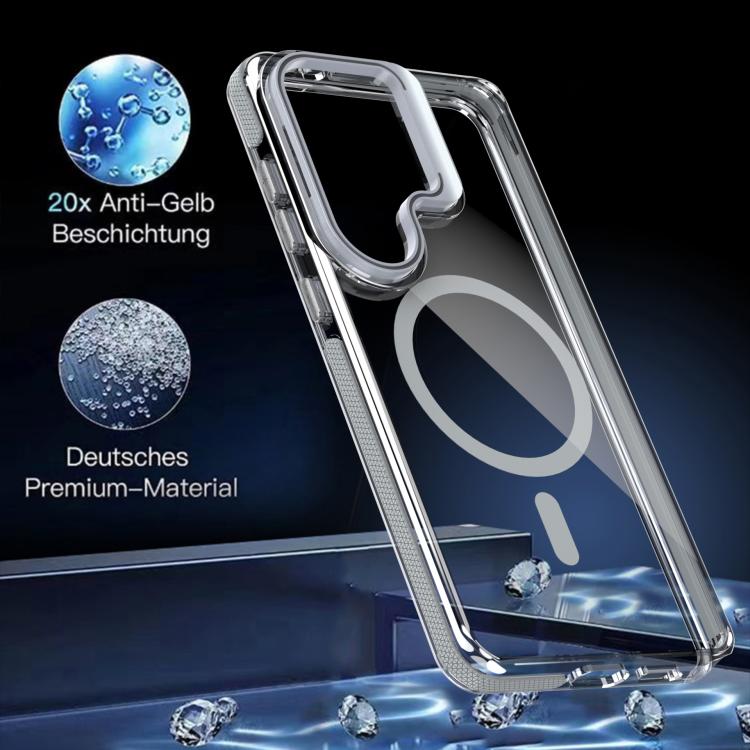 For Samsung Galaxy S26 5G Vibrant Transparent Lens Kickstand Magnetic Phone Case