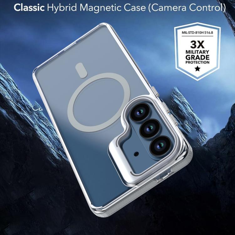 For Samsung Galaxy S26 5G Vibrant Transparent Lens Kickstand Magnetic Phone Case