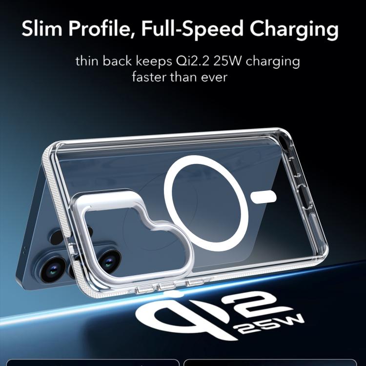 For Samsung Galaxy S26 Ultra 5G Vibrant Transparent Lens Kickstand Magnetic Phone Case