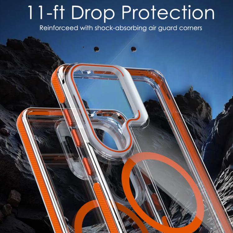 For Samsung Galaxy S26 Ultra 5G Vibrant Transparent Lens Kickstand Magnetic Phone Case