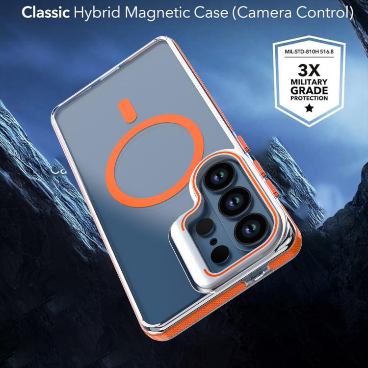 For Samsung Galaxy S26 Ultra 5G Vibrant Transparent Lens Kickstand Magnetic Phone Case