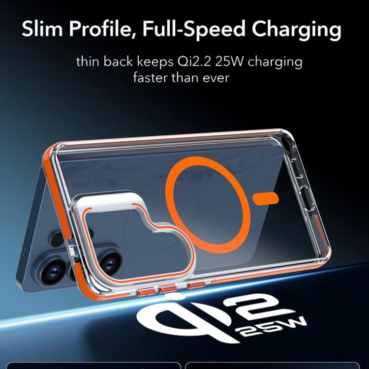 For Samsung Galaxy S26 Ultra 5G Vibrant Transparent Lens Kickstand Magnetic Phone Case