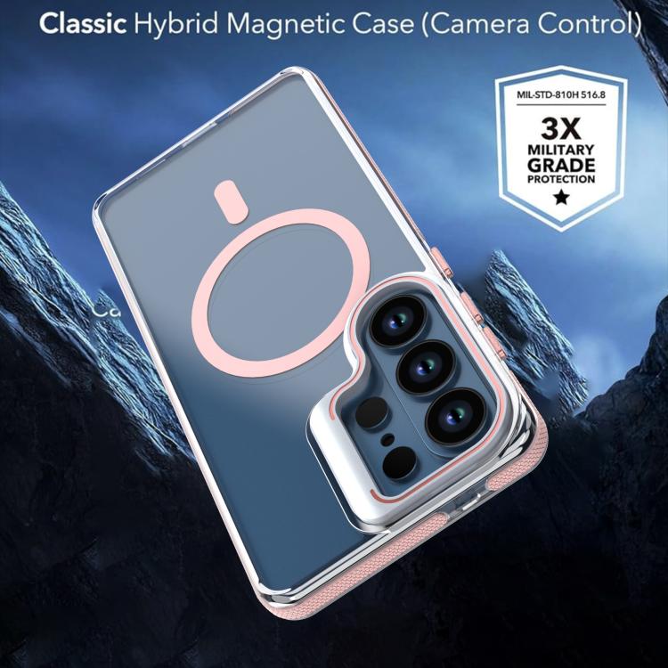 For Samsung Galaxy S26 Ultra 5G Vibrant Transparent Lens Kickstand Magnetic Phone Case