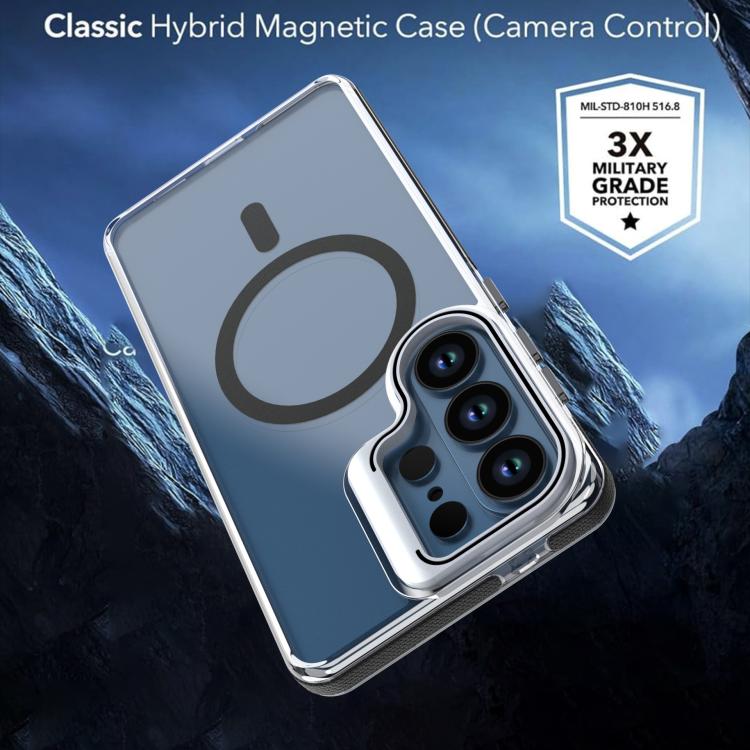 For Samsung Galaxy S26 Ultra 5G Vibrant Transparent Lens Kickstand Magnetic Phone Case
