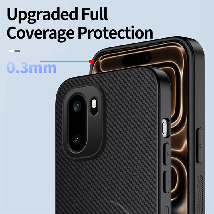 For OnePlus Ace 6T / Ace 6 / 15R 5G WANLONFENG Kickstand Carbon Fiber Texture Magnetic Phone Case