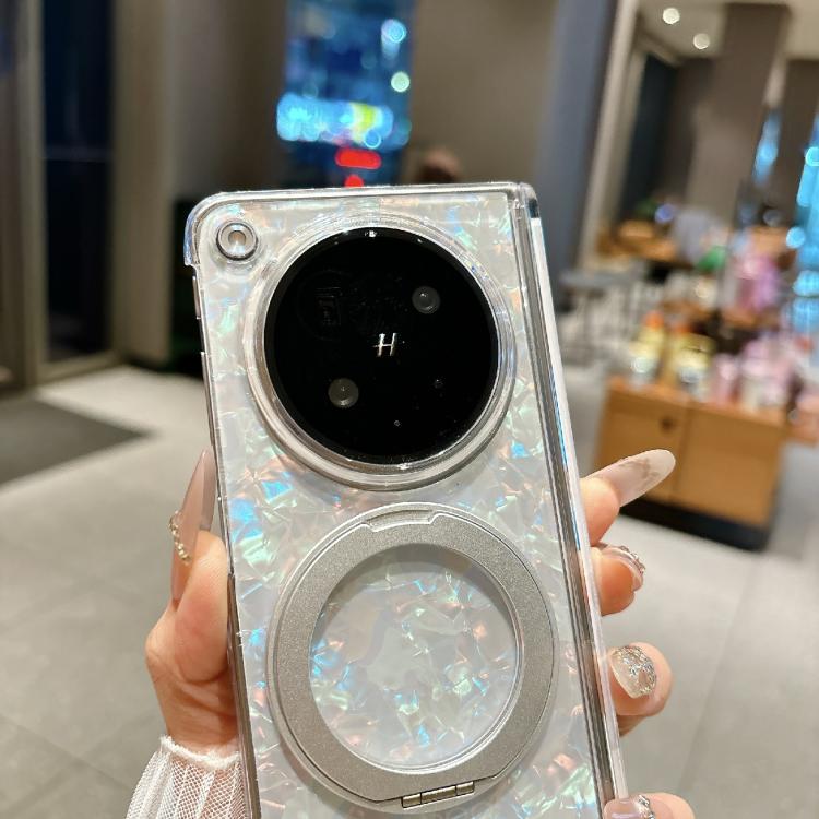 For OPPO Find N6 5G Axial Magnetic Shell Pattern Phone Case with 360 Holder