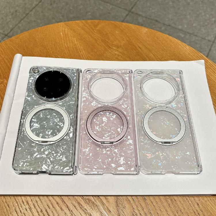 For OPPO Find N6 5G Axial Magnetic Shell Pattern Phone Case with 360 Holder