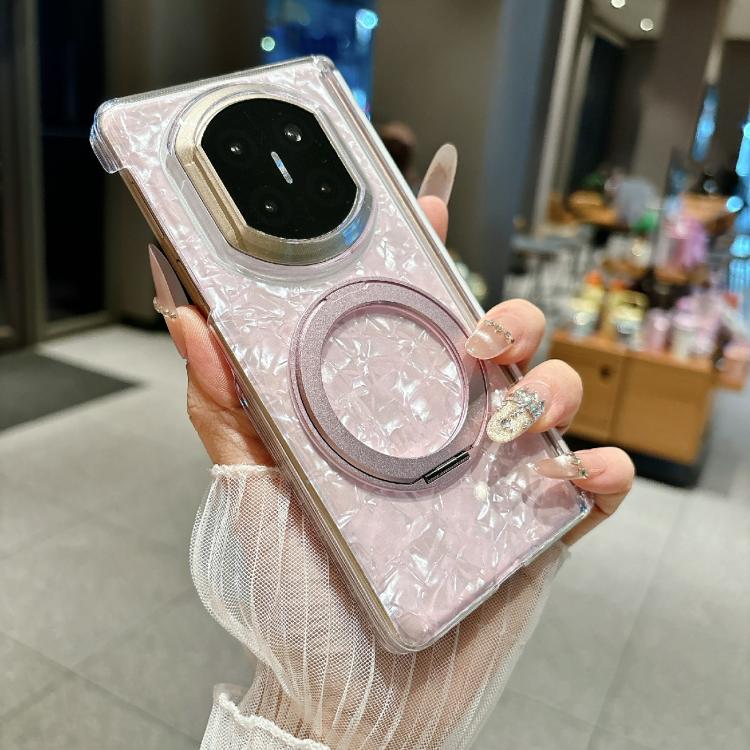 For Huawei Mate X7 Axial Magnetic Shell Pattern Phone Case with 360 Holder