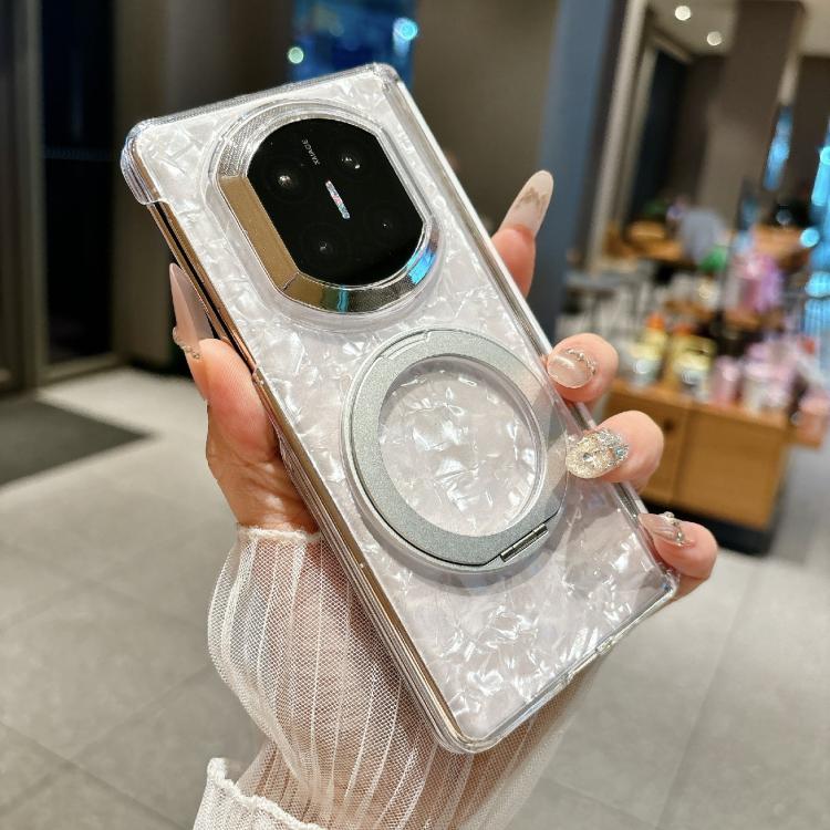 For Huawei Mate X7 Axial Magnetic Shell Pattern Phone Case with 360 Holder