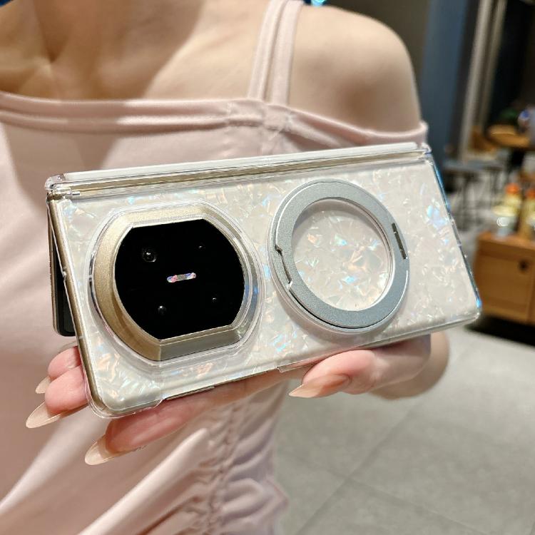 For Huawei Mate X7 Axial Magnetic Shell Pattern Phone Case with 360 Holder