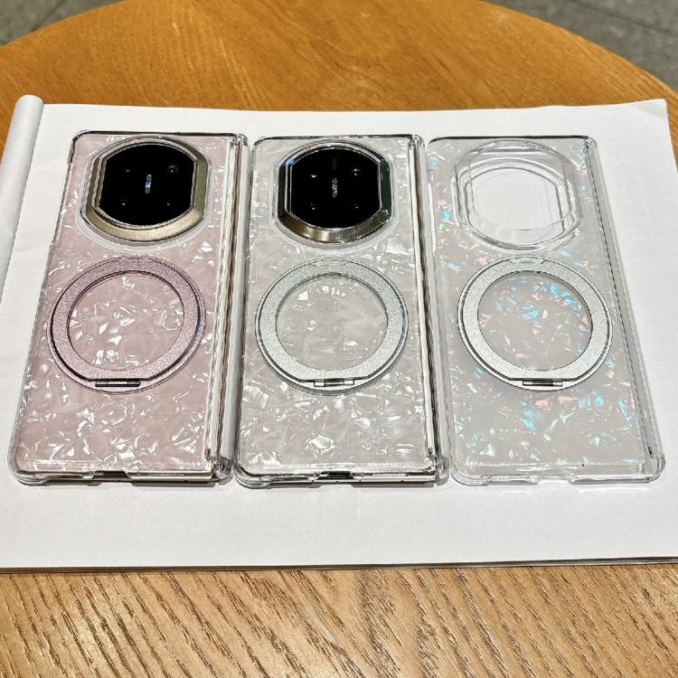 For Huawei Mate X7 Axial Magnetic Shell Pattern Phone Case with 360 Holder