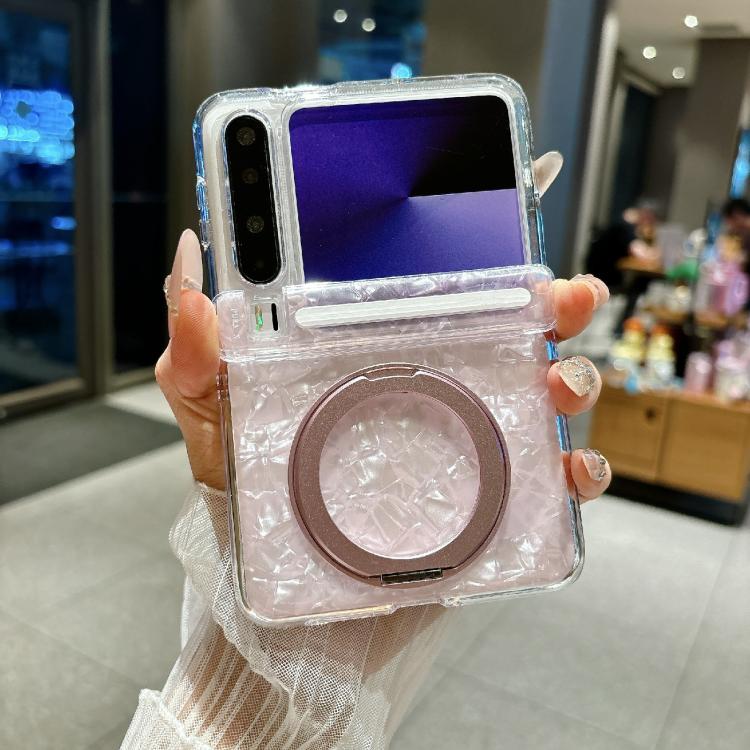 For Huawei Pura X Axial Magnetic Shell Pattern Phone Case with 360 Holder