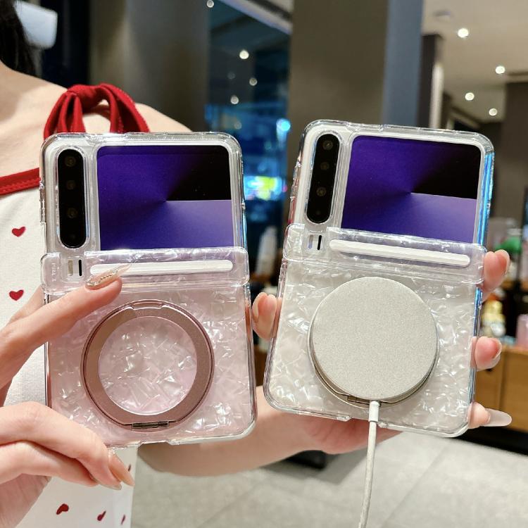 For Huawei Pura X Axial Magnetic Shell Pattern Phone Case with 360 Holder