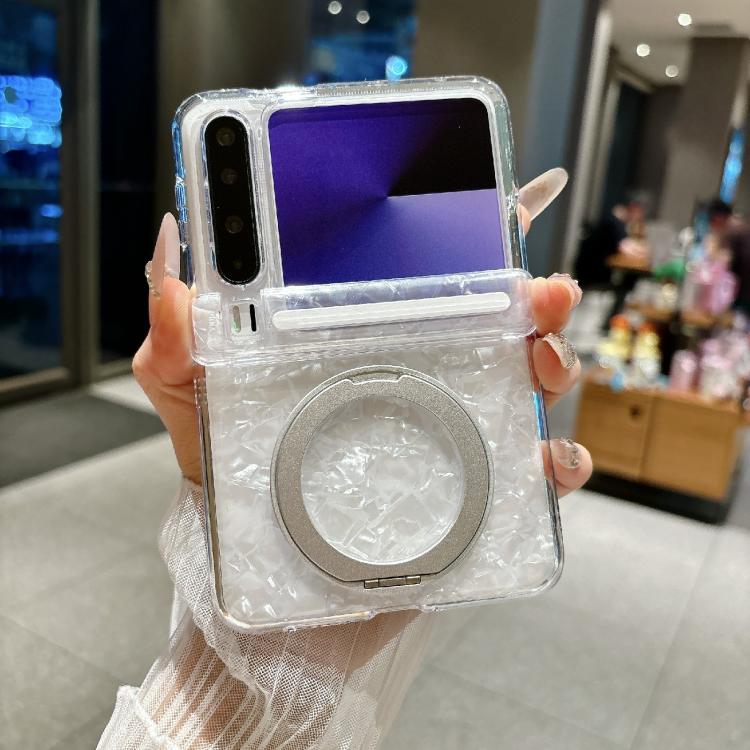 For Huawei Pura X Axial Magnetic Shell Pattern Phone Case with 360 Holder