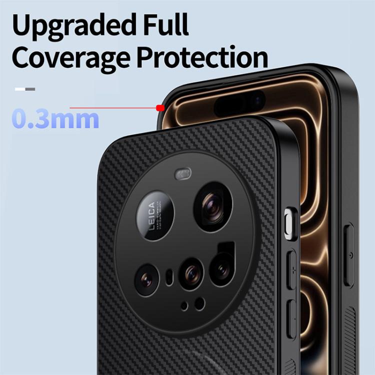 For Xiaomi 15 Ultra WANLONFENG Kickstand Carbon Fiber Texture Magnetic Phone Case