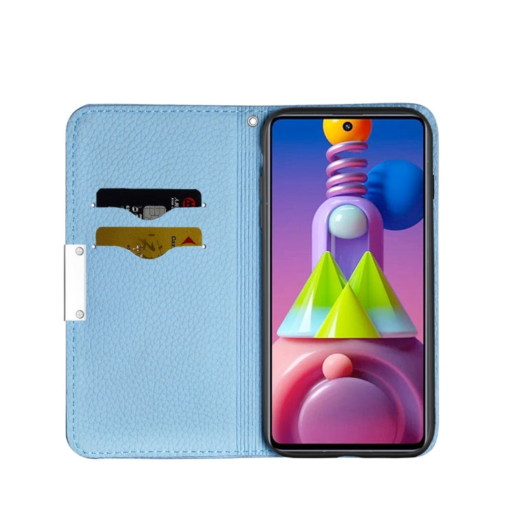 For Samsung Galaxy M51 Litchi Texture Horizontal Flip Leather Case with Holder & Card Slots