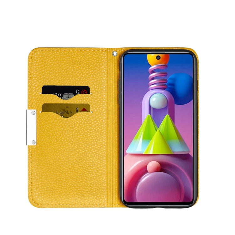 For Samsung Galaxy M51 Litchi Texture Horizontal Flip Leather Case with Holder & Card Slots