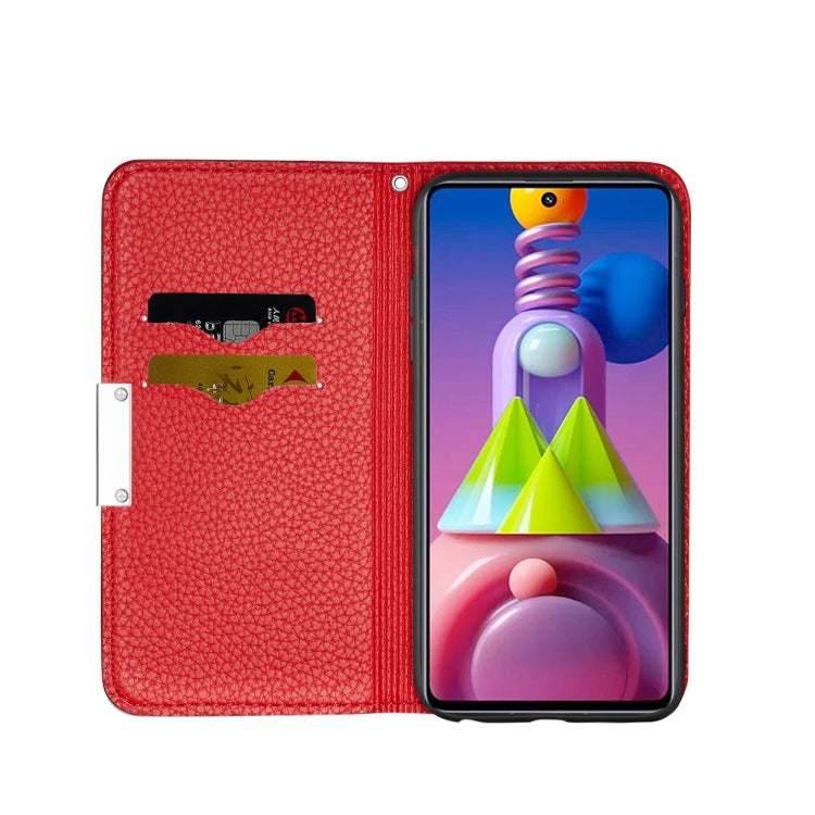 For Samsung Galaxy M51 Litchi Texture Horizontal Flip Leather Case with Holder & Card Slots