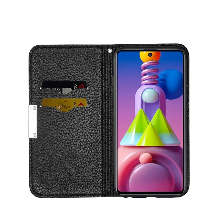 For Samsung Galaxy M51 Litchi Texture Horizontal Flip Leather Case with Holder & Card Slots