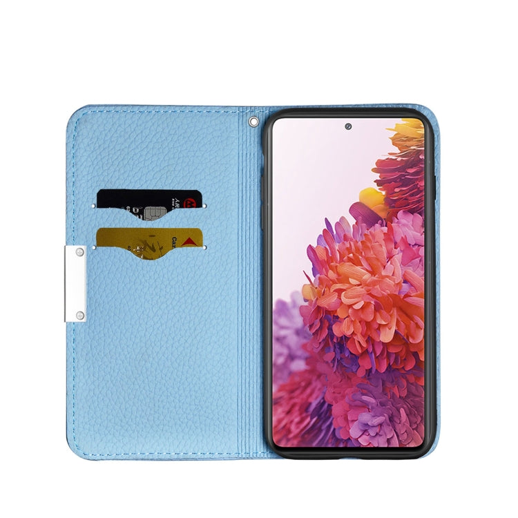 For Samsung Galaxy S20 FE Litchi Texture Horizontal Flip Leather Case with Holder & Card Slots