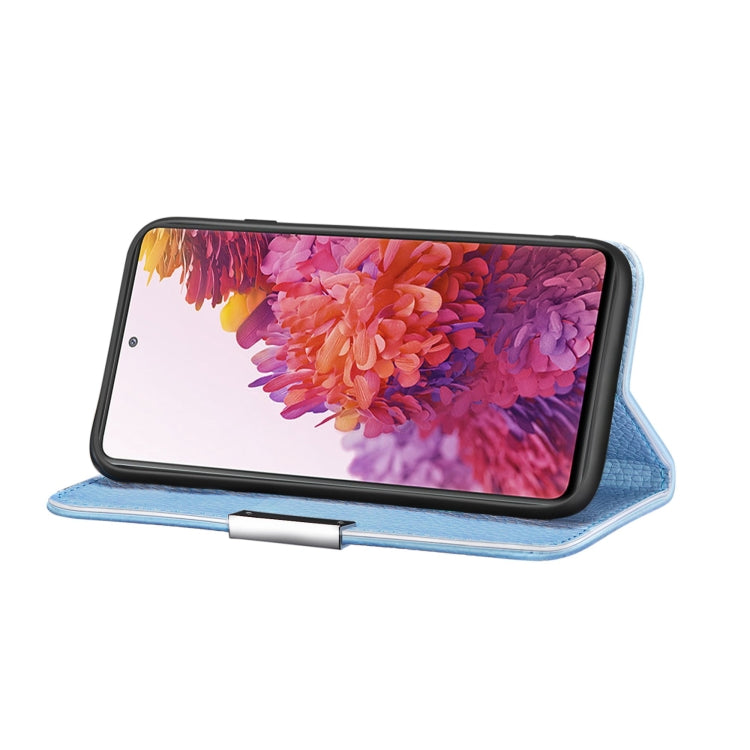 For Samsung Galaxy S20 FE Litchi Texture Horizontal Flip Leather Case with Holder & Card Slots