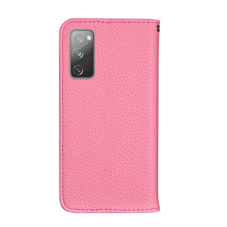For Samsung Galaxy S20 FE Litchi Texture Horizontal Flip Leather Case with Holder & Card Slots