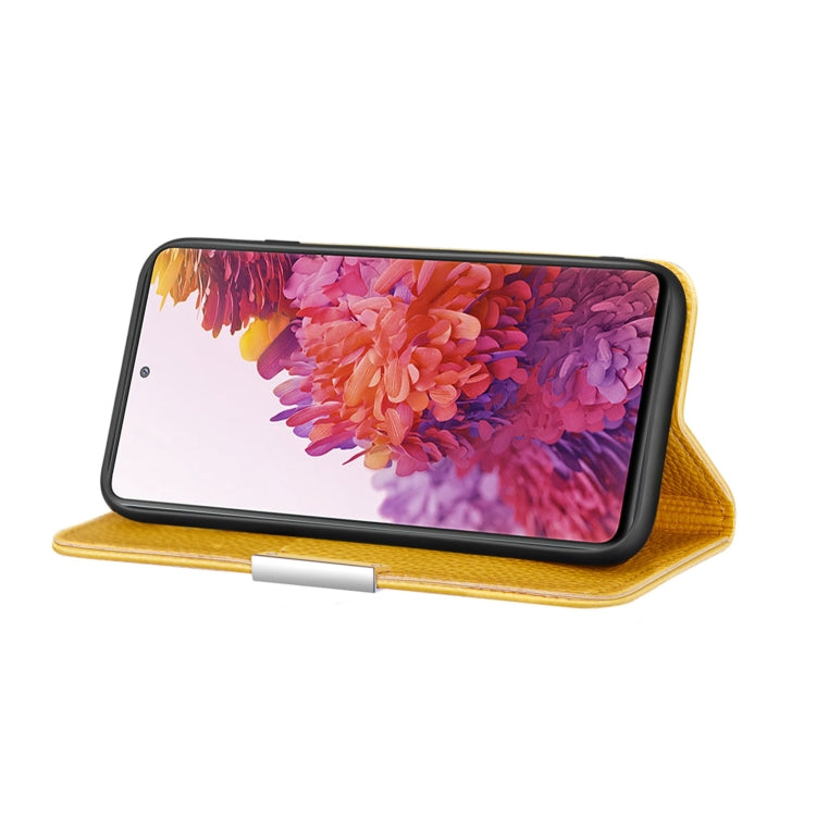 For Samsung Galaxy S20 FE Litchi Texture Horizontal Flip Leather Case with Holder & Card Slots