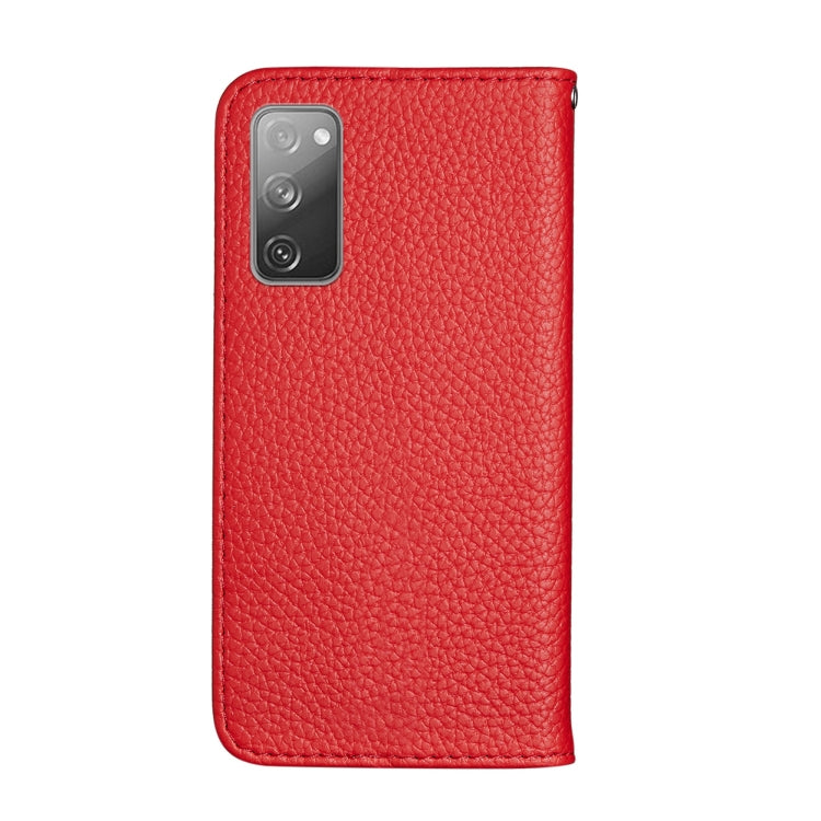 For Samsung Galaxy S20 FE Litchi Texture Horizontal Flip Leather Case with Holder & Card Slots