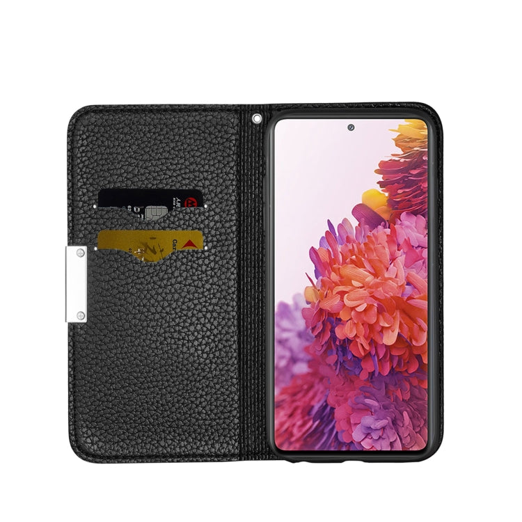 For Samsung Galaxy S20 FE Litchi Texture Horizontal Flip Leather Case with Holder & Card Slots