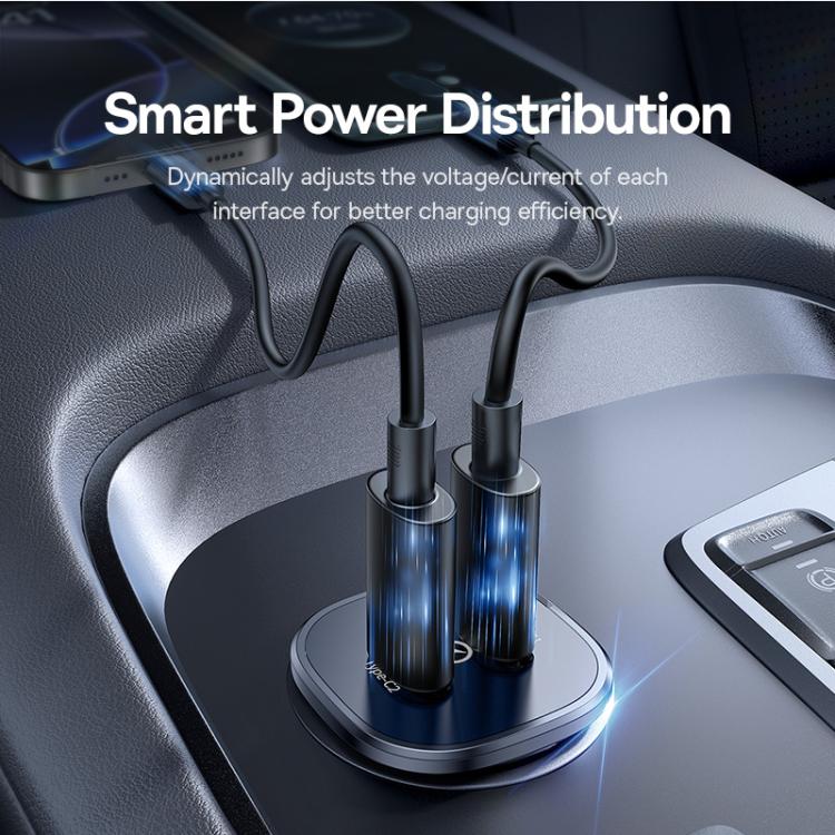 Baseus GoTrip DP1 30W Dual Type-C Car Charger - Black