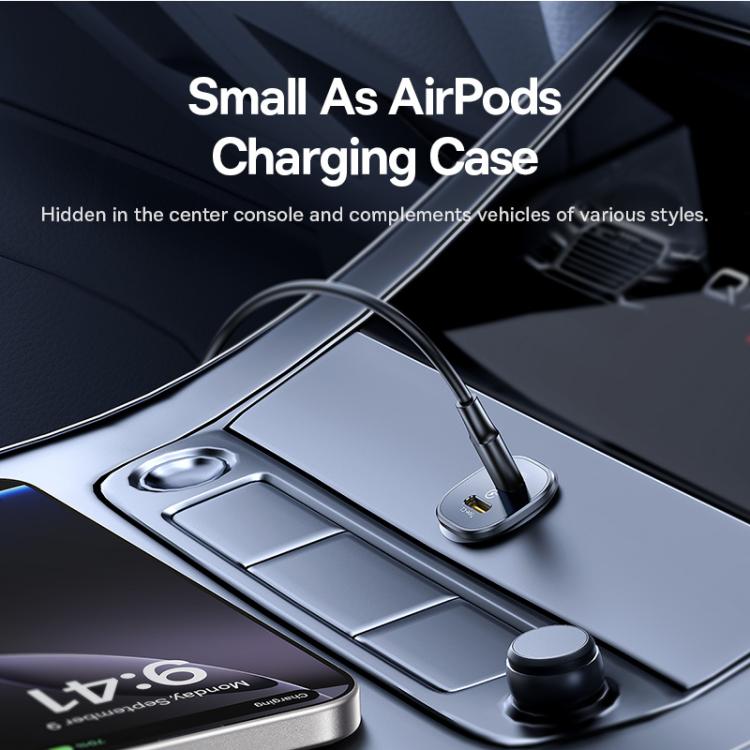 Baseus GoTrip DP1 30W Dual Type-C Car Charger - Black