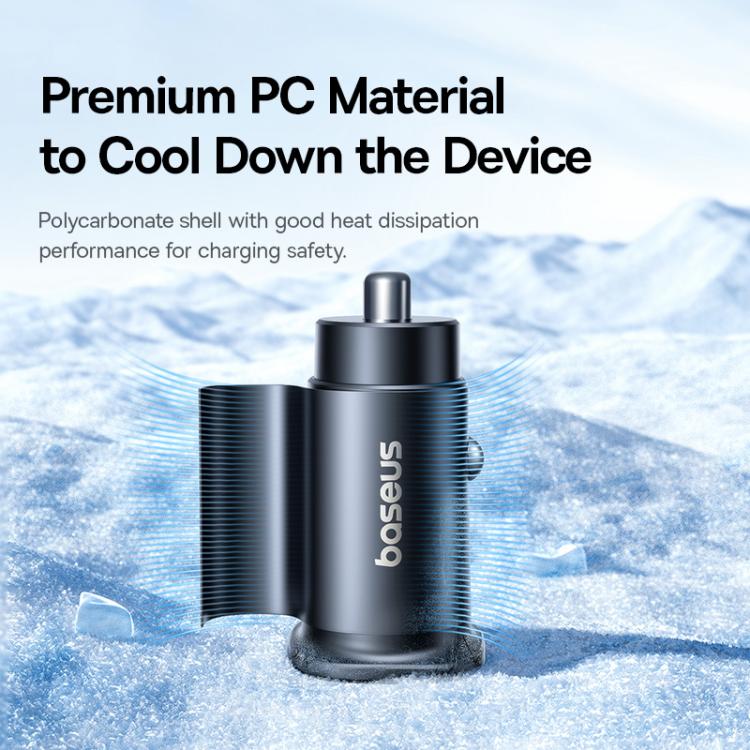 Baseus GoTrip DP1 30W Dual Type-C Car Charger - Black