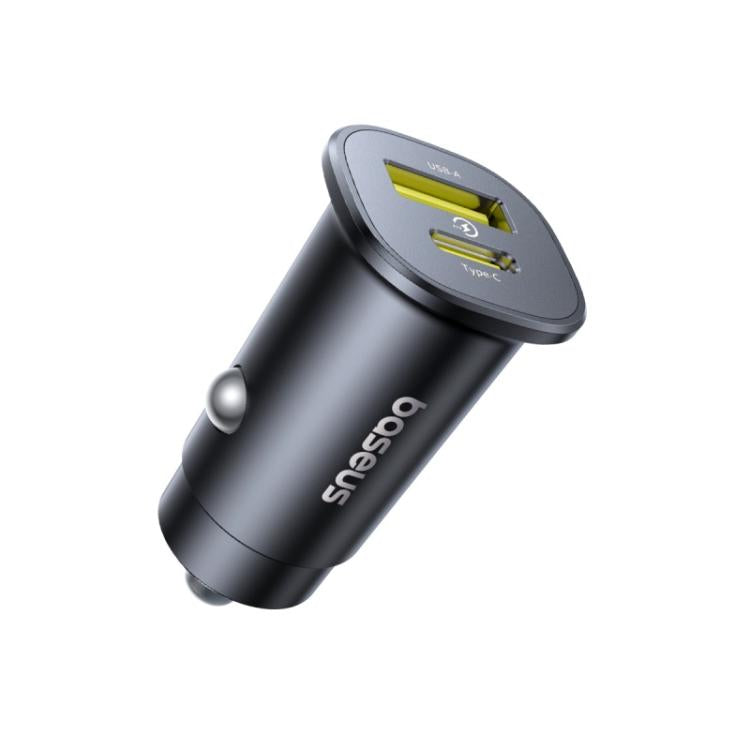 Baseus GoTrip DP1 30W Type-C and USB Car Charger - Black
