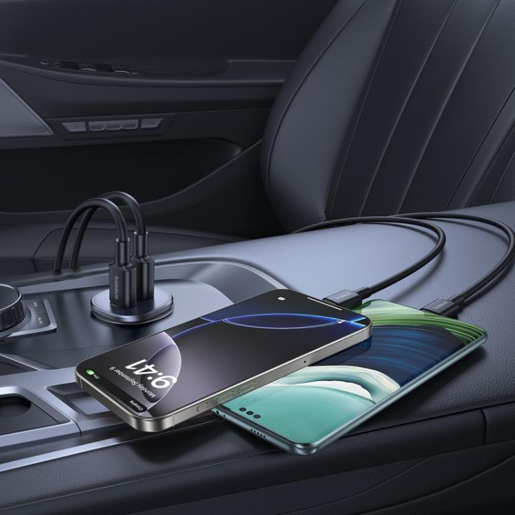 Baseus GoTrip DP1 30W Type-C and USB Car Charger - Black