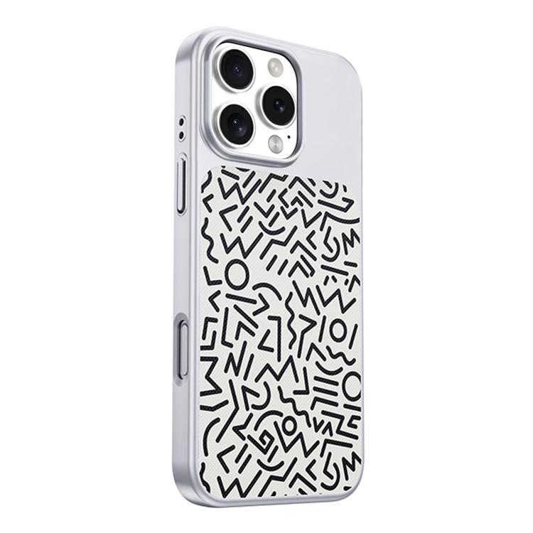 For iPhone 16 Pro Flower World Series Leather Magnetic TPU Phone Case