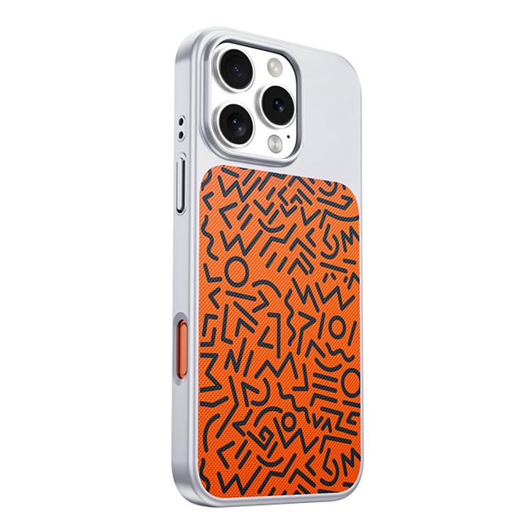 For iPhone 16 Pro Flower World Series Leather Magnetic TPU Phone Case