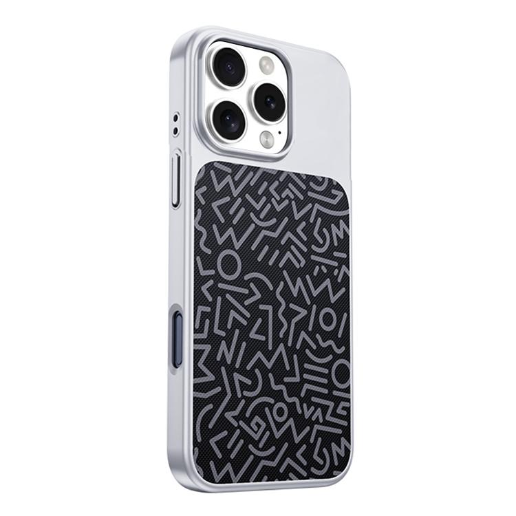 For iPhone 16 Pro Flower World Series Leather Magnetic TPU Phone Case