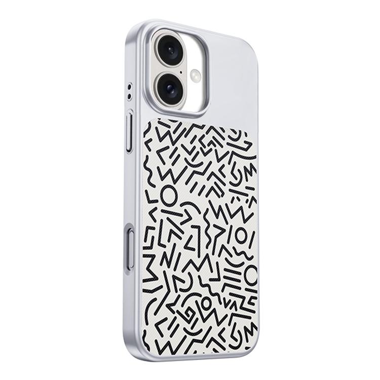 For iPhone 16 Flower World Series Leather Magnetic TPU Phone Case